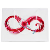 Oneindigheid met rode wijn groot cadeauzakje (Voorkant)