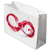 Oneindigheid met rode wijn groot cadeauzakje (Achterkant Gekanteld)