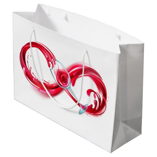 Oneindigheid met rode wijn groot cadeauzakje (Achterkant Gekanteld)