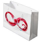 Oneindigheid met rode wijn groot cadeauzakje (Voorkant Gekanteld)