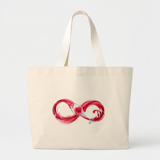 Oneindigheid met rode wijn grote tote bag (Voorkant)