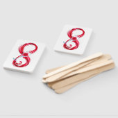 Oneindigheid met rode wijn handwaaier (Niet-gemonteerd)