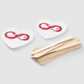 Oneindigheid met rode wijn handwaaier (Niet-gemonteerd)