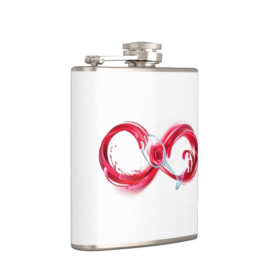 Oneindigheid met rode wijn heupfles (Rechts)