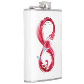 Oneindigheid met rode wijn heupfles (Rechts)