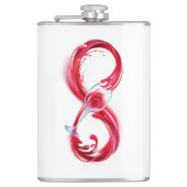 Oneindigheid met rode wijn heupfles (Voorkant)