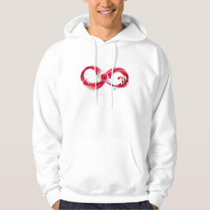 Oneindigheid met rode wijn hoodie