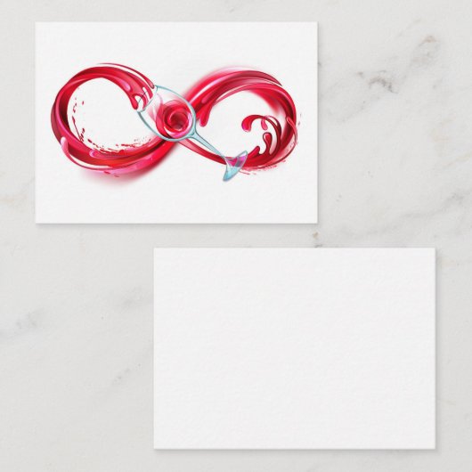 Oneindigheid met rode wijn informatiekaartje (Voorkant / Achterkant)