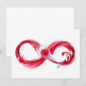 Oneindigheid met rode wijn informatiekaartje (Voorkant / Achterkant)