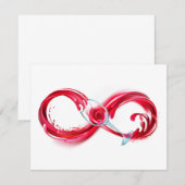 Oneindigheid met rode wijn informatiekaartje (Voorkant / Achterkant)