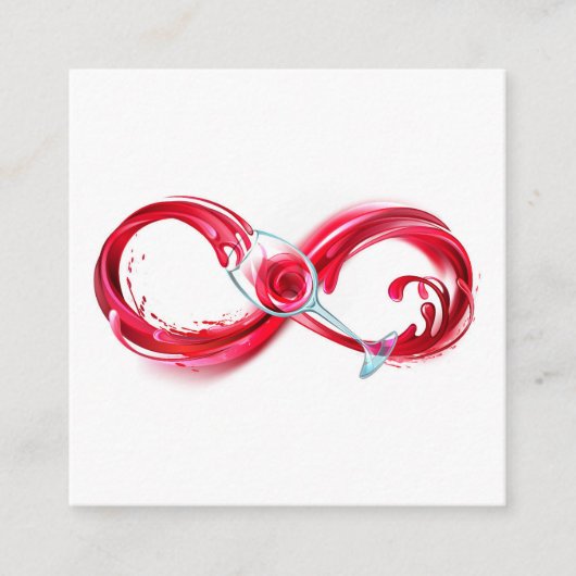 Oneindigheid met rode wijn informatiekaartje (Voorkant)