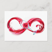 Oneindigheid met rode wijn informatiekaartje (Voorkant)
