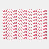 Oneindigheid met rode wijn inpakpapier vel (Voorkant 2)