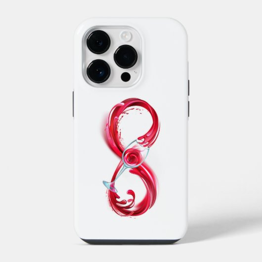 Oneindigheid met rode wijn iPhone hoesje (Achterkant)