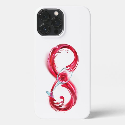 Oneindigheid met rode wijn iPhone hoesje (Achterkant)