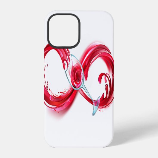 Oneindigheid met rode wijn iPhone hoesje (Achterkant)