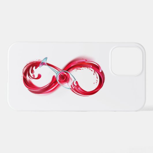 Oneindigheid met rode wijn iPhone hoesje (Achterkant horizontaal)