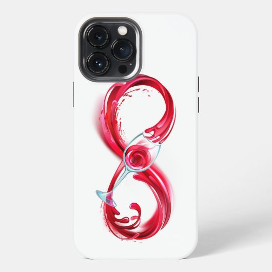 Oneindigheid met rode wijn iPhone hoesje (Achterkant)