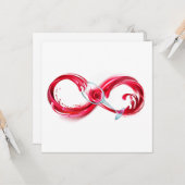 Oneindigheid met rode wijn kaart (Voorkant / Achterkant in situ)