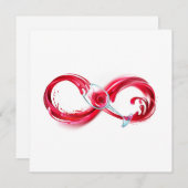 Oneindigheid met rode wijn kaart (Voorkant / Achterkant)