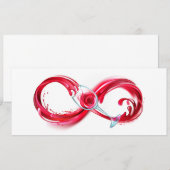 Oneindigheid met rode wijn kaart (Voorkant / Achterkant)