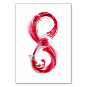 Oneindigheid met rode wijn kaart (Voorkant)