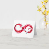 Oneindigheid met rode wijn kaart (Gele Bloem)