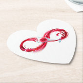 Oneindigheid met rode wijn kartonnen onderzetters (Gekanteld)