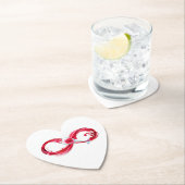 Oneindigheid met rode wijn kartonnen onderzetters (Insitu)