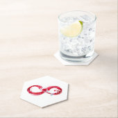 Oneindigheid met rode wijn kartonnen onderzetters (Insitu)