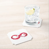 Oneindigheid met rode wijn kartonnen onderzetters (Insitu)