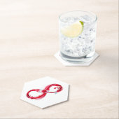 Oneindigheid met rode wijn kartonnen onderzetters (Insitu)