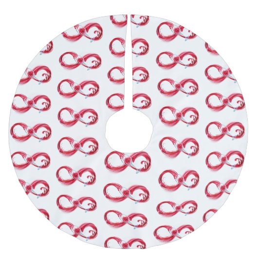 Oneindigheid met rode wijn kerstboom rok (Voorkant)