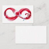 Oneindigheid met rode wijn klantenkaartje (Voorkant / Achterkant)