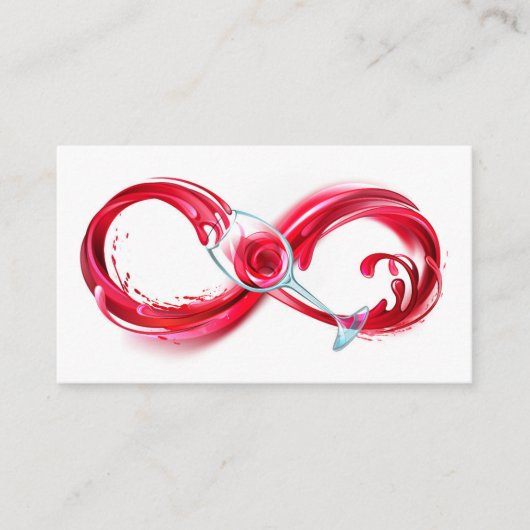 Oneindigheid met rode wijn klantenkaartje (Voorkant)
