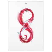 Oneindigheid met rode wijn klembord (Achterkant)