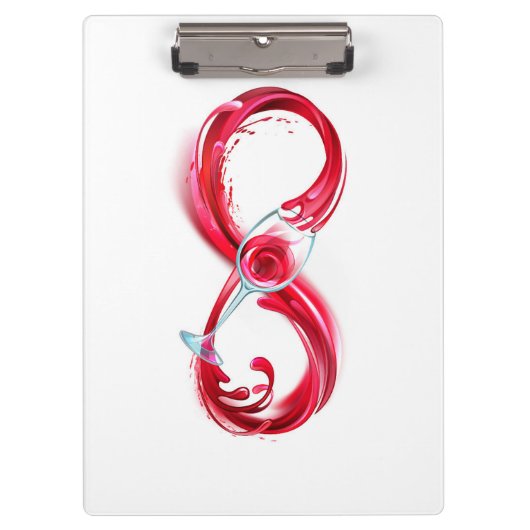 Oneindigheid met rode wijn klembord (Voorkant)