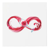 Oneindigheid met rode wijn kubus (Rechts)