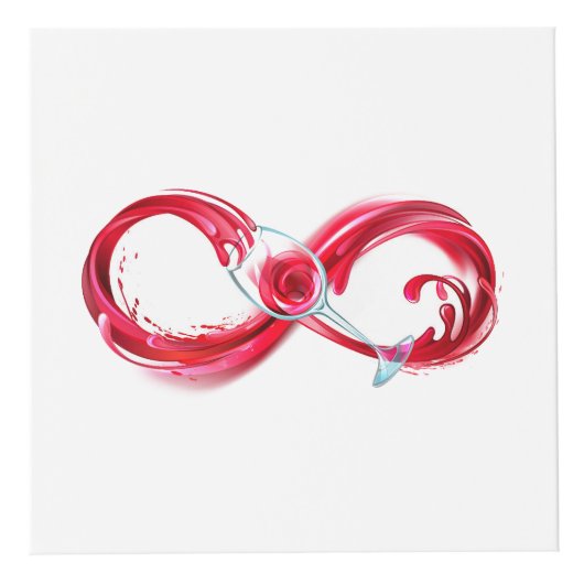 Oneindigheid met rode wijn kubus (Voorkant)