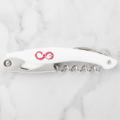 Oneindigheid met rode wijn kurkentrekker (Voorkant)