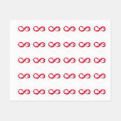 Oneindigheid met rode wijn labels (Vel)