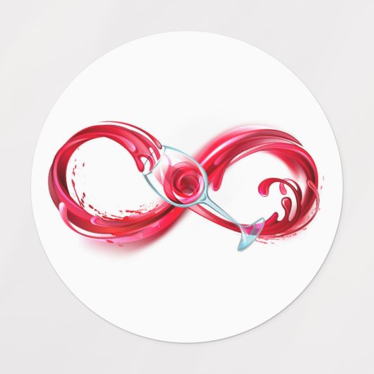 Oneindigheid met rode wijn labels (Design 2)