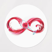 Oneindigheid met rode wijn labels (Design 1)