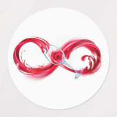 Oneindigheid met rode wijn labels (Design 2)