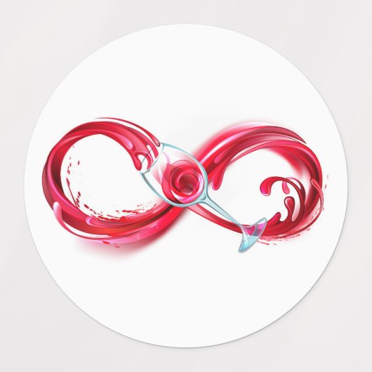 Oneindigheid met rode wijn labels (Design 1)