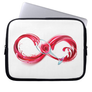 Oneindigheid met rode wijn laptop sleeve
