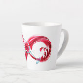 Oneindigheid met rode wijn latte mok (Rechterhoek)