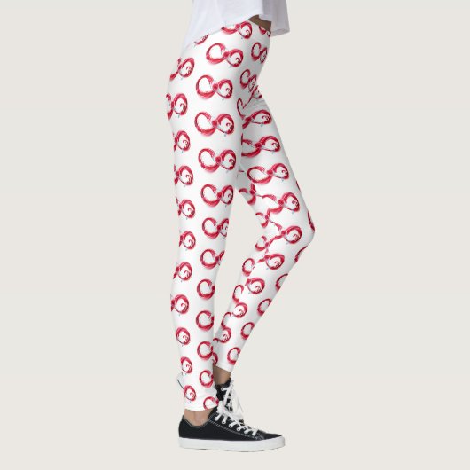 Oneindigheid met rode wijn leggings (Rechts)