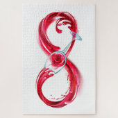 Oneindigheid met rode wijn legpuzzel (Verticaal)