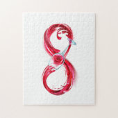 Oneindigheid met rode wijn legpuzzel (Verticaal)